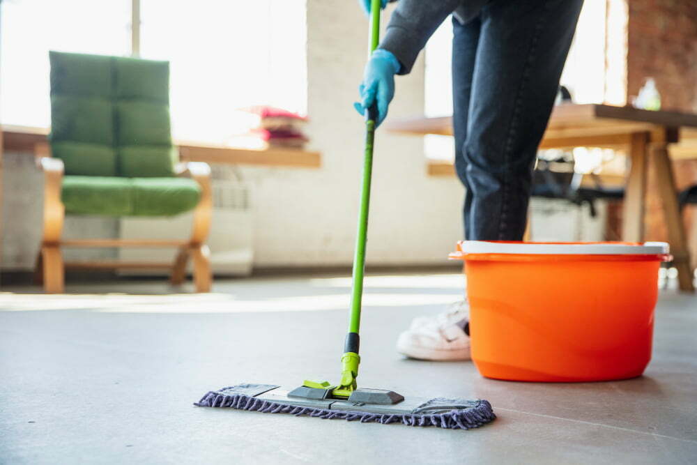 Disinfecting floor