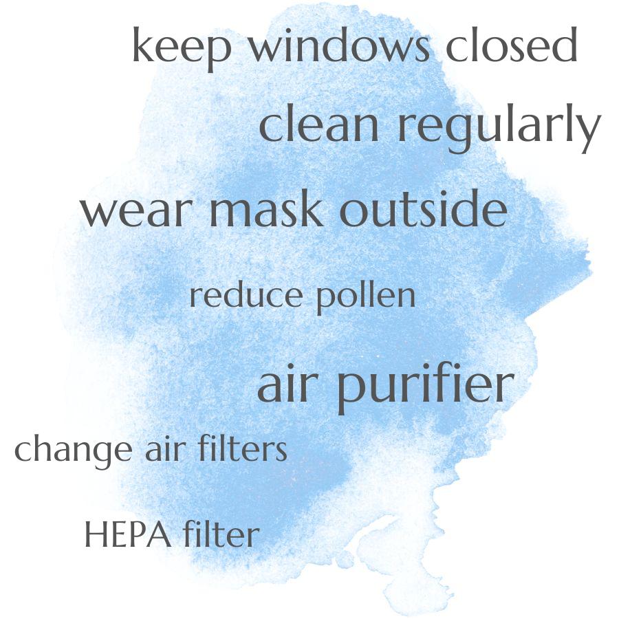 how to reduce the amount of pollen in your homes air